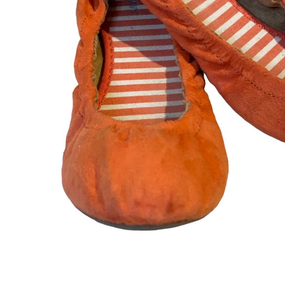 Orange Old Navy Faux Suede Ballet Flats, Size 7 - Picture 5 of 7